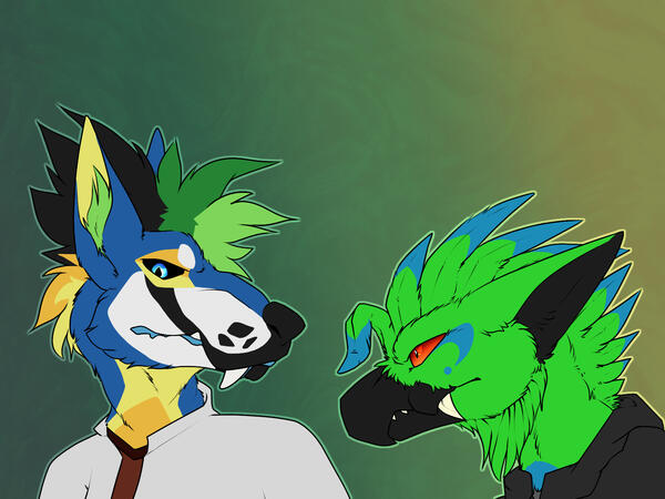Headshot x2 with color Headshot x2 with color